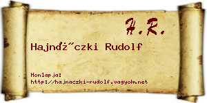 Hajnáczki Rudolf névjegykártya